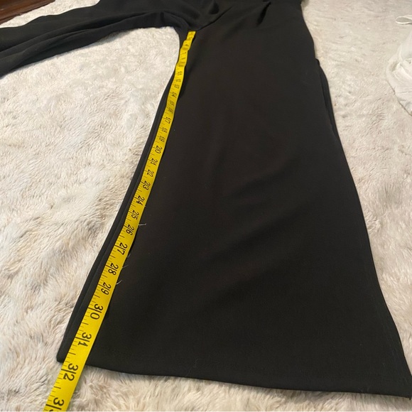 Maru jumpsuit strapless black wide leg slits M - Picture 12 of 13